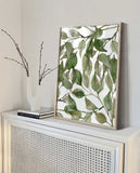 Leaves Wall Art, Eucalyptus Poster, Green Wall Art, Bathroom Prints, Botanical Decor, Living Room Wall Art, Set of 2 prints