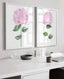 Pink Hydrangea Watercolor, Set of Two Prints, Soft Pink Hydrangea Painting, Botanical Floral Prints, Set of 2 Flowers, Blush Flower Wall Art