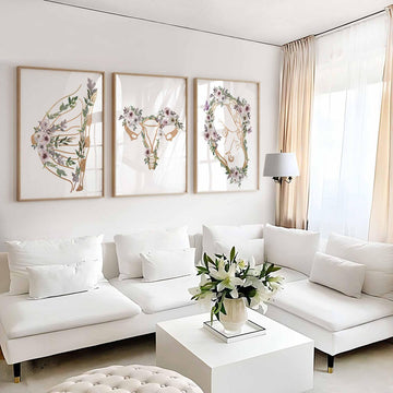 Midwife art, Obgyn wall art Gynecologist Art, Gold Print Doula Gift, Pregnancy Anatomy, Doctor Office wall Decor, Midwife Appreciation