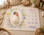 Wildflowers baby Milestone blanket, Personalized Name monthly Blanket, Baby Girl Month milestone, Custom Newborn Gift, Velveteen Minky