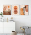 Abstract Sun Desert Print, Set of 3 Terracotta Prints