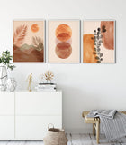 Abstract Sun Desert Print, Set of 3 Terracotta Prints