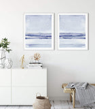 Navy Blue Wall Art Print, Set of 2 Beach Themed Decor