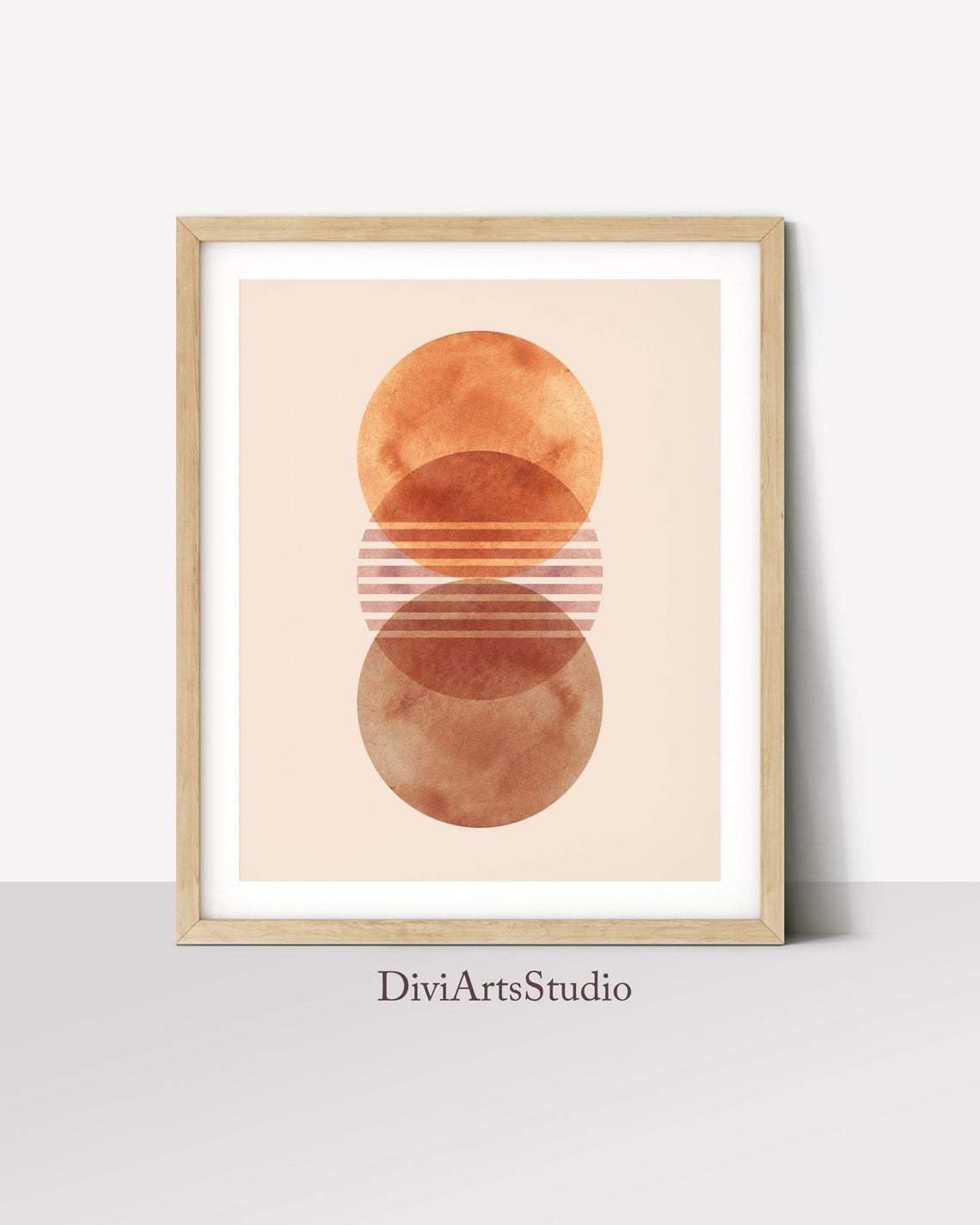 Abstract Sun Wall Art, Mid Century Modern Wall Art