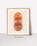 Abstract Sun Wall Art, Mid Century Modern Wall Art