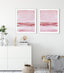 Blush Pink Wall Art, Set of 2 Pink Ocean Art