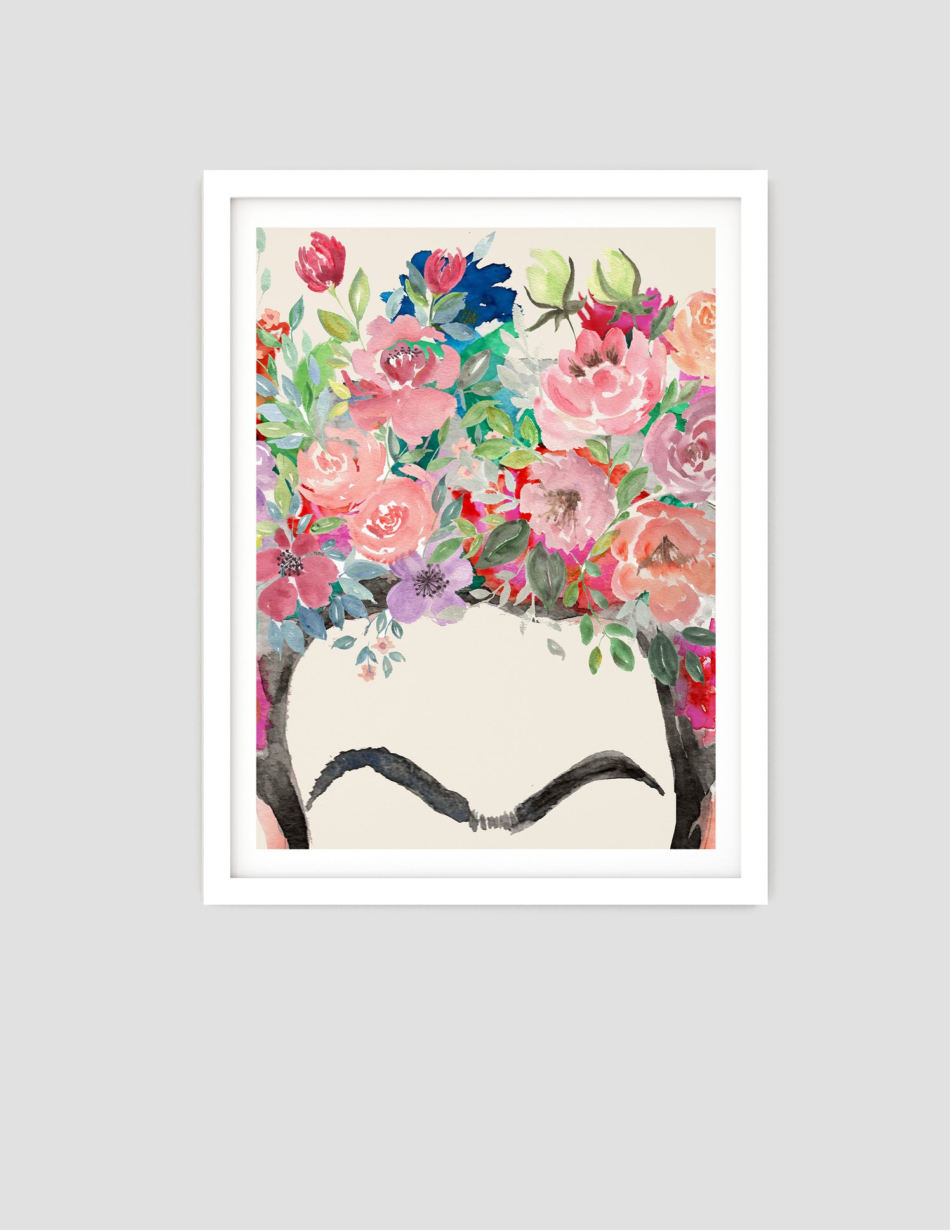 Frida Khalo Wall Art Print, Colourful Wall Art Print