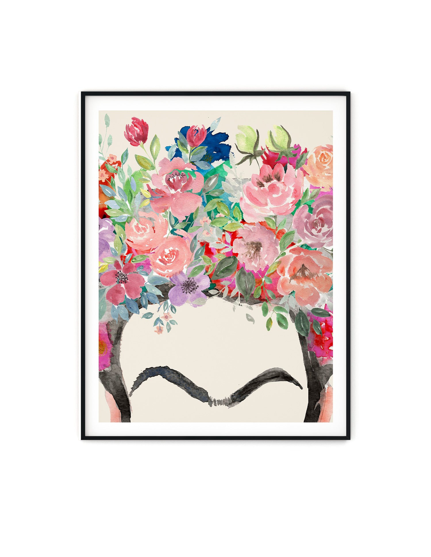 Frida Khalo Wall Art Print, Colourful Wall Art Print