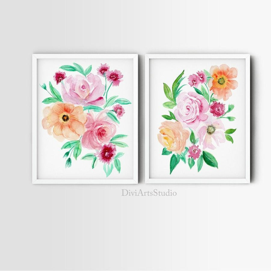 Floral Nursery Art Prints, Floral Large Wall Art Prints