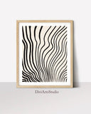 Minimalist Geometric Print, Abstract Black Line Art Print