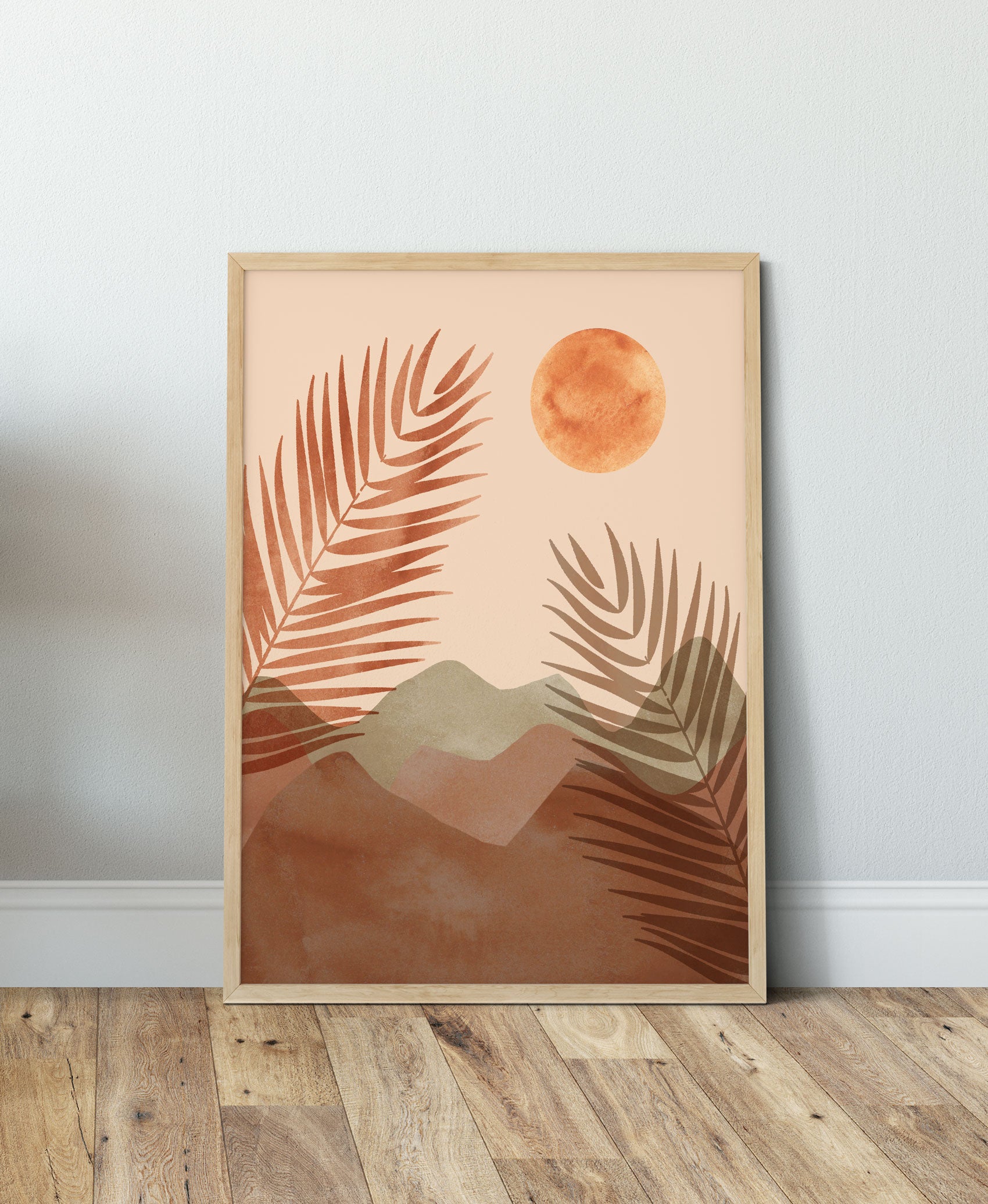 Mid-Century Modern Wall Art, Minimalist Desert Abstract Print