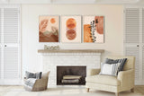 Abstract Sun Desert Print, Set of 3 Terracotta Prints