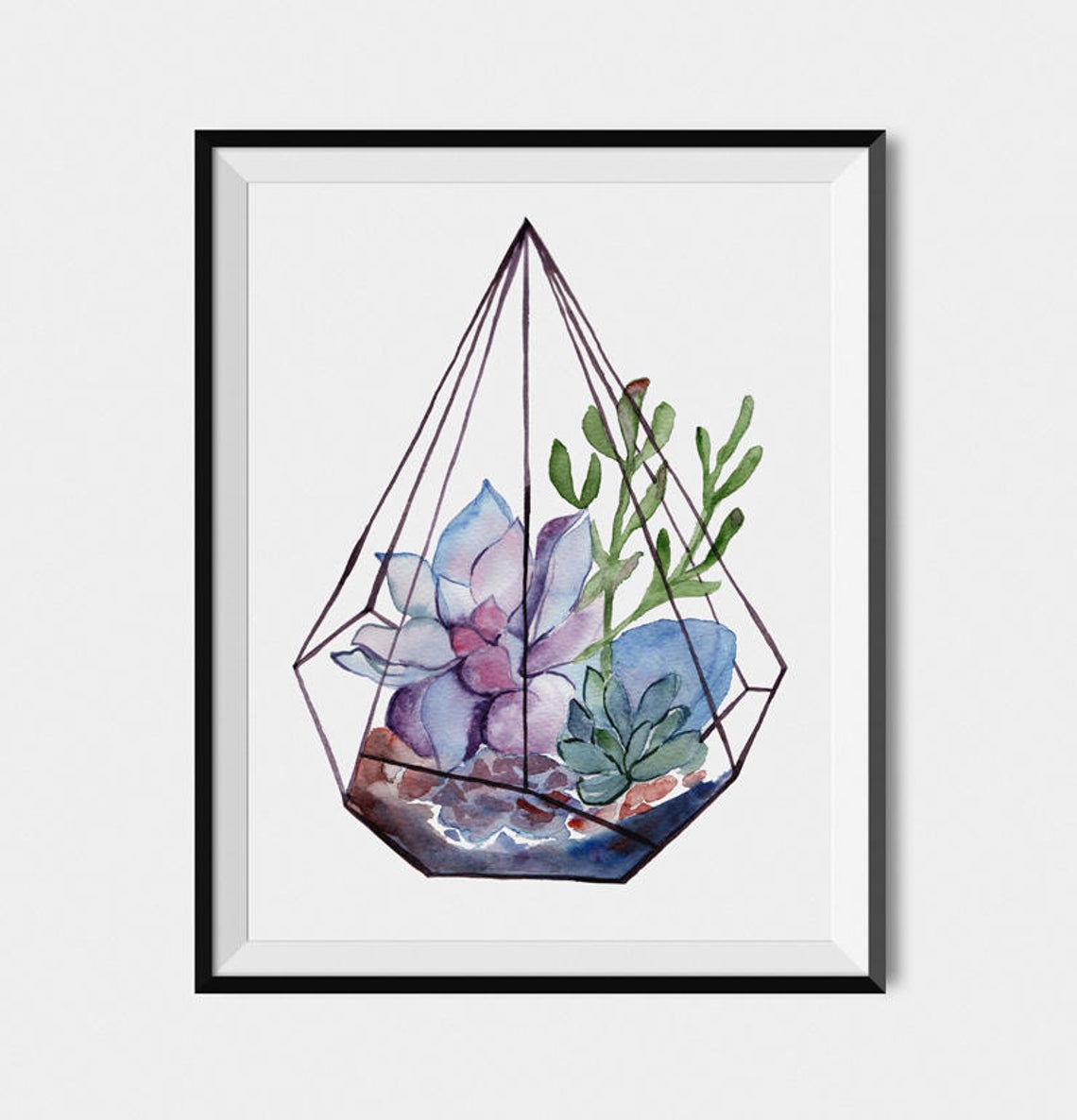 Succulent Wall Art, Terrarium Print Succulent Wall Art Decor