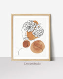 Women with head of flowers wall art, set of 2