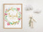 Nursery Name Print, Nursery Name Sign Girl, Nursery Custom Name Print, Watercolor Floral, Baby Name Art, Custom Kids Name Print