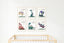 Dragon Nursery Print, set of 6 dragon kids art, Girl Dragon Nursery, Kids Dragon Wall Decor, Fantasy Kids room art
