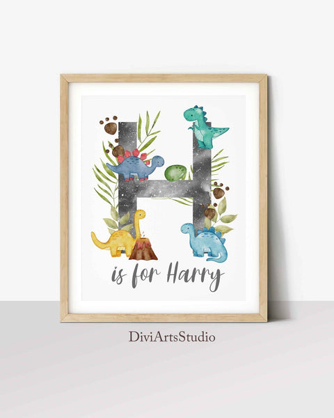 Personalized Dinosaur Nursery Art, Dinosaur Wall Art for Home – DiviArts  Studio