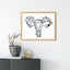 Uterus Anatomy Print with Floral Accents - Perfect OBGYN Office Art, Doula Gift, and Midwife Gift for Women's Health Awareness
