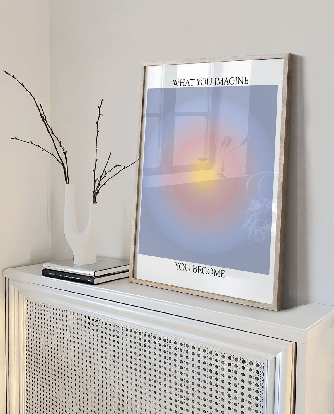 Aura Prints set of 2, Aura Poster, Grainy Gradient, Gradient Print, Positive affirmation poster, Aesthetic Room Decor, Spiritual Art
