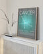 Zodiac Print, Cancer Poster, Zodiac Poster, Astrological Wall Art, Cancer astrology, Sun sign Poster, Birthday Present