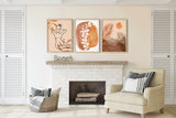 Set of 3 Mid-Modern Century Wall Art Prints, Abstract Boho Wall Arts