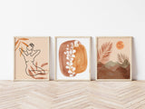 Set of 3 terracotta art prints
