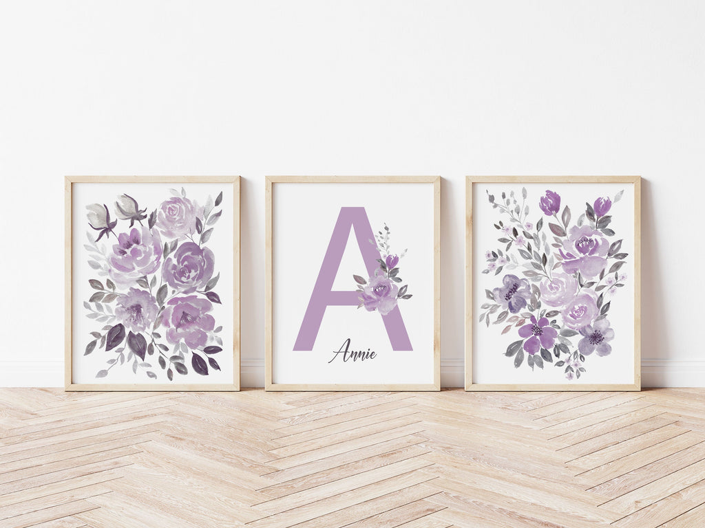 Purple Nursery Decor wall art