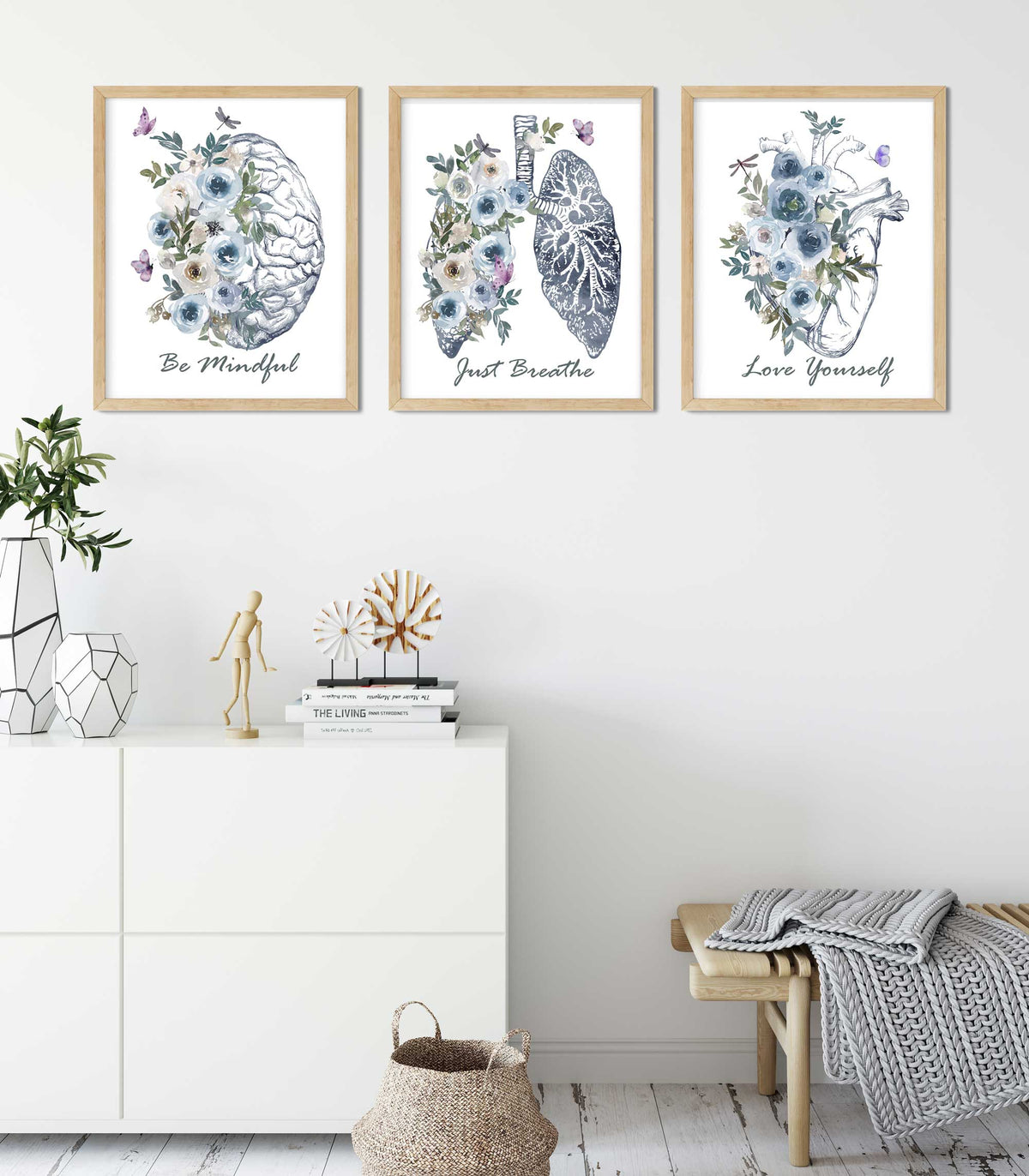 anatomy heart brain lungs wall art Main image