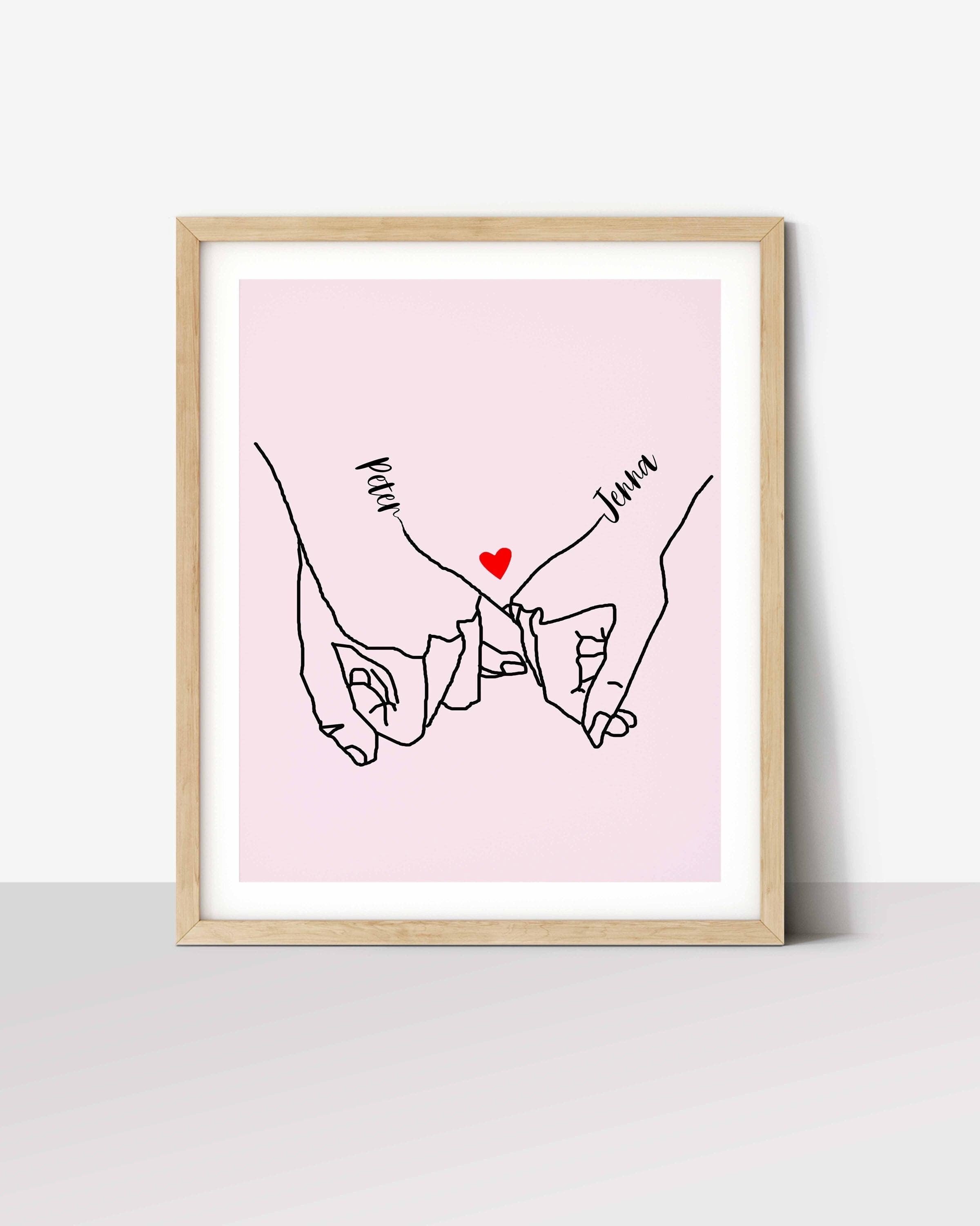 Personalized Couple Print - Initials & Names Secondary image