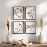 Pregnancy Anatomy, Obgyn wall art, Midwife artwork, Gynaecology Poster, Flower Gold Print, Doula Gift, Doctor Office wall Decor
