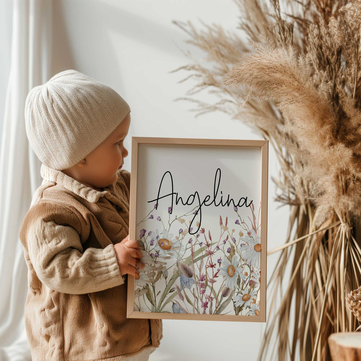 Baby Girl Nursery Name Custom Print