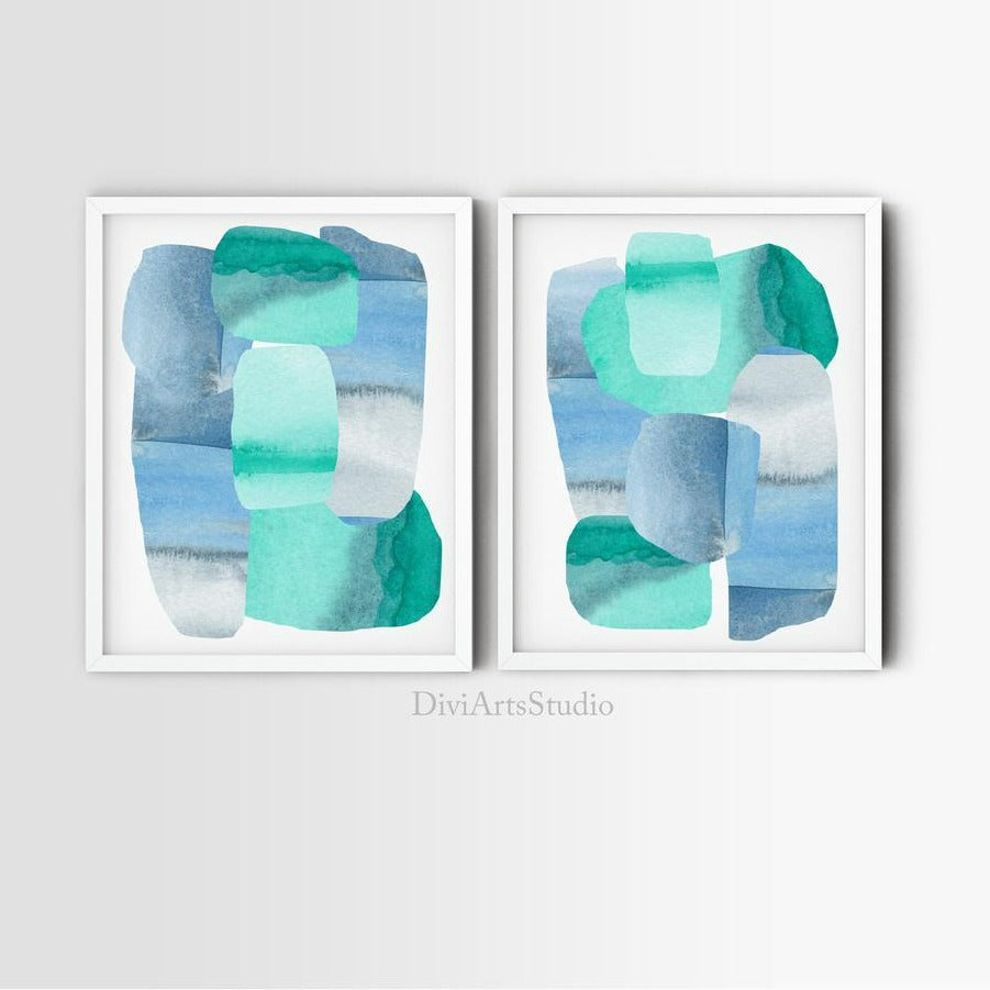 Coastal Wall Art Print, Set of 2 Beach Prints Main image