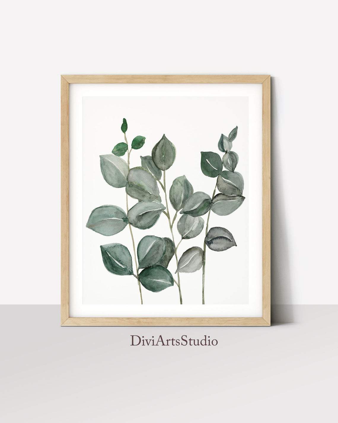 Eucalyptus Botanical Leaf Print, Silver Dollar Print Art Main image