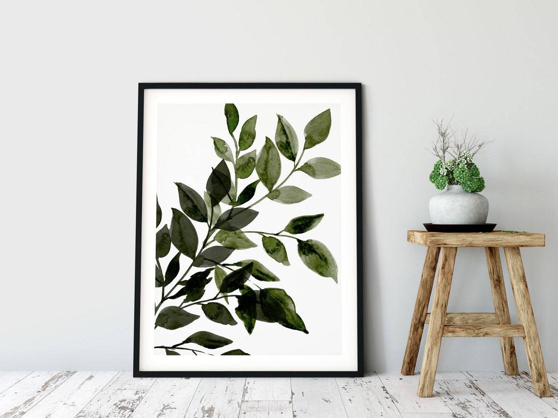 Eucalyptus Wall Print, Botanical Leaf Print Secondary image