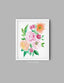 Beautiful Floral Art Print, Orange Pink Flowers Peonies Art Print