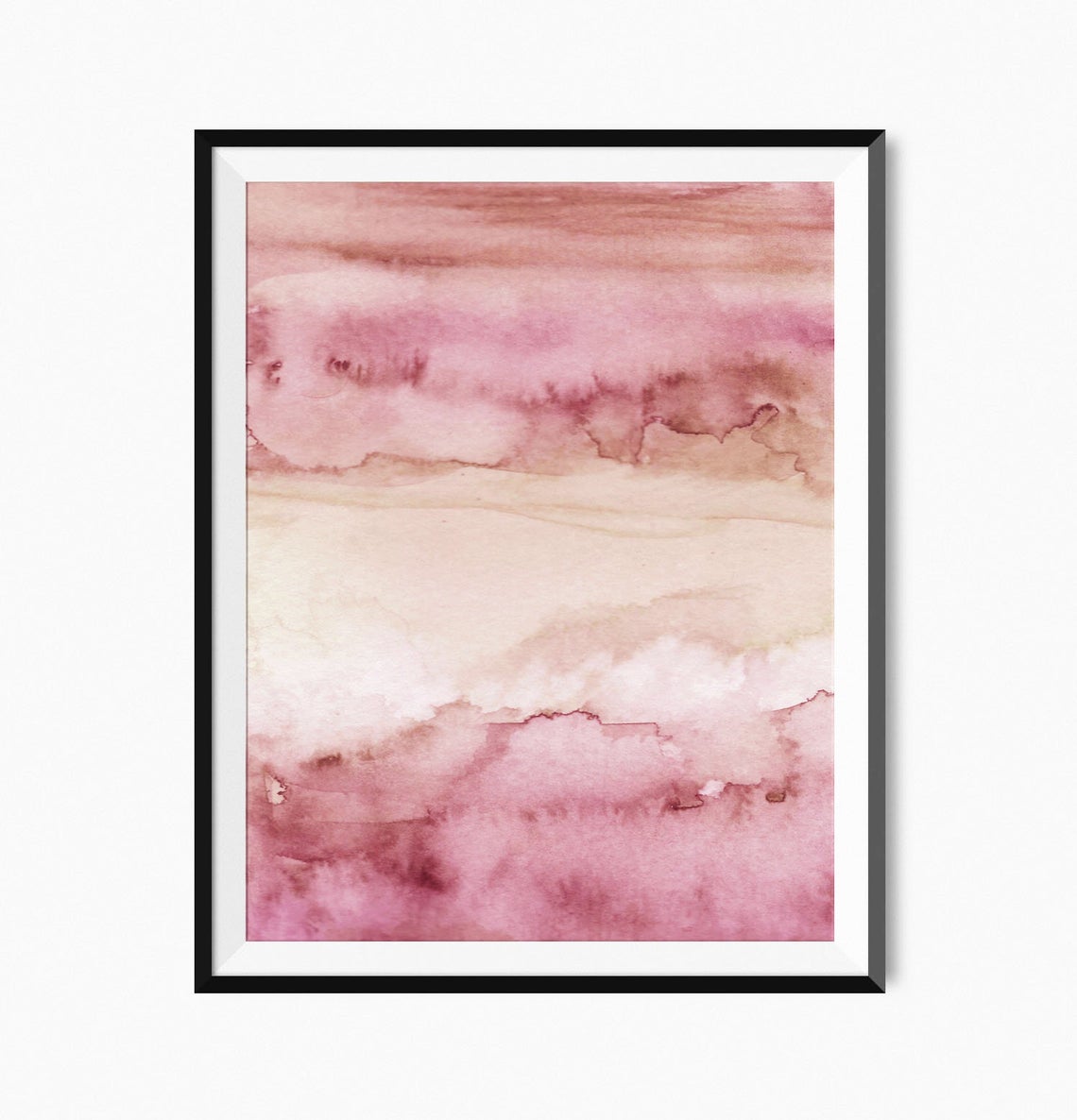 Blush Pink Painting, Abstract Pastel Pink Wall Décor