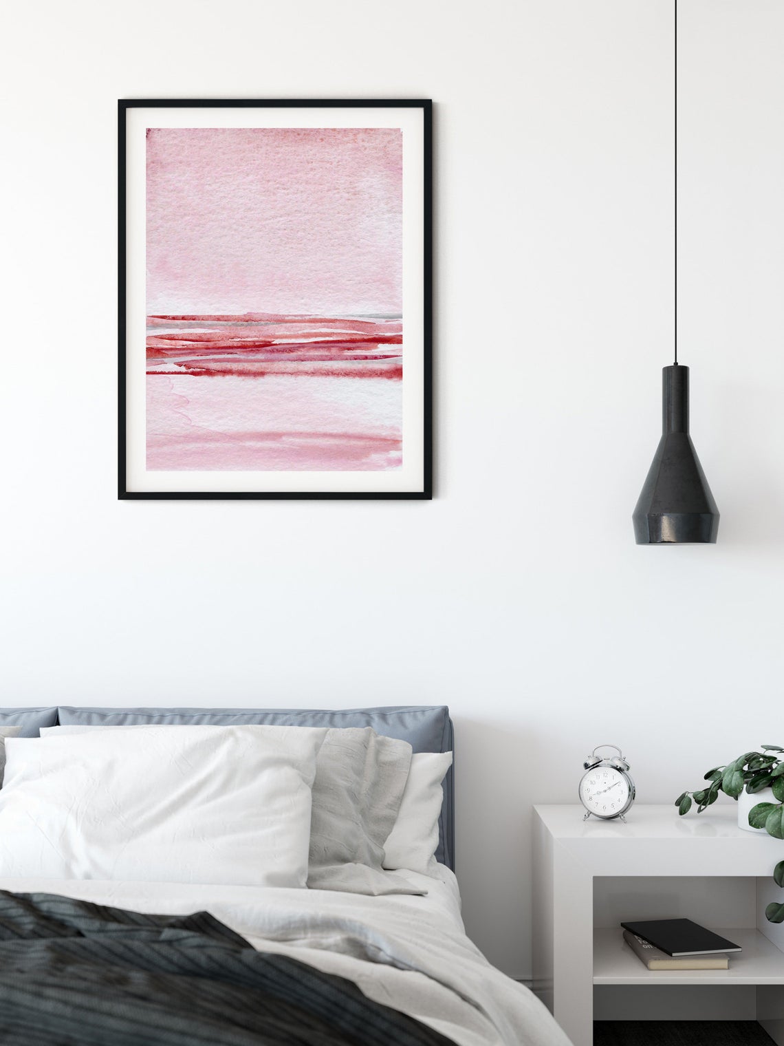 Blush Pink Wall Art, Set of 2 Pink Ocean Art Secondary image