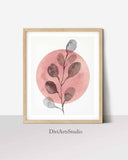 Blush Pink Wall Art Print, Pink Moon Art