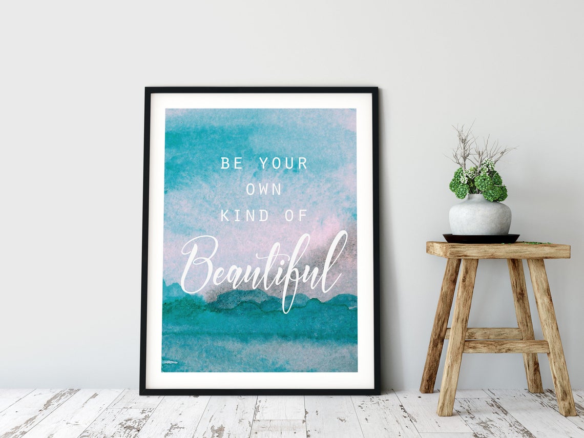 Yes You Can Printable. Quote Print. Inspirational Quote. Motivational  Print. Quote Wall Art. Printable Wall Art. Wall Art Prints. Wall Decor 