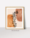 Mid-Century Modern Wall Art, Set of 2 Abstract Wall Art Prints