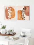 Mid-Century Modern Wall Art, Set of 2 Abstract Wall Art Prints