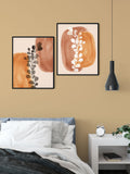 Mid-Century Modern Wall Art, Set of 2 Abstract Wall Art Prints