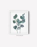 Eucalyptus Print Wall Art, Green Botanical Leaf Art