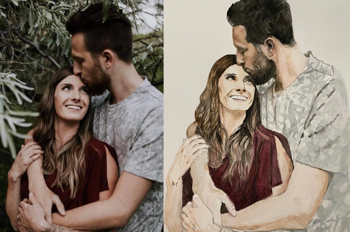Custom Watercolor Pet / Human Portraits Main image