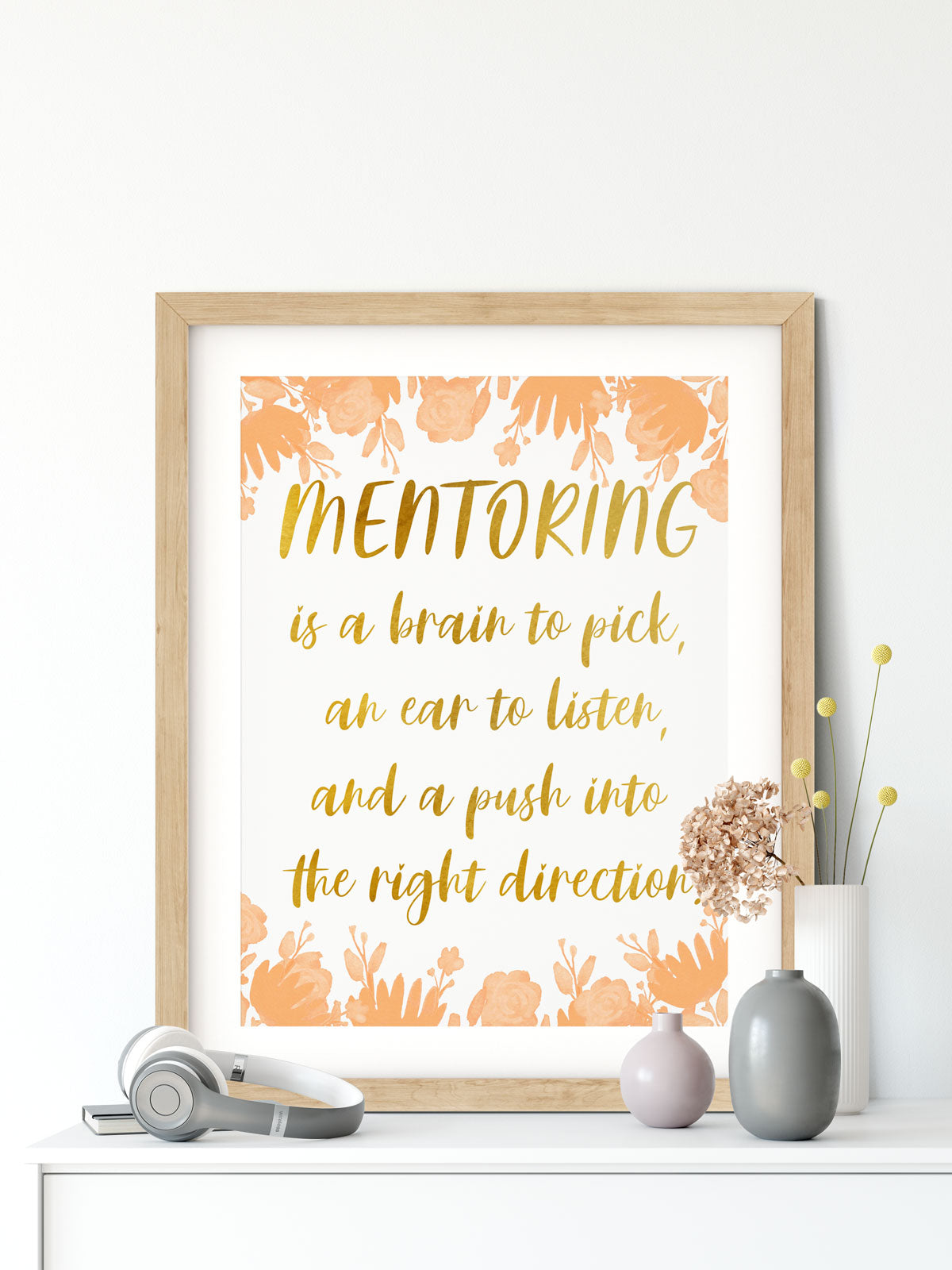 Mentor Poster, Attractive Quotes Wall Art - Orange Main image