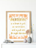 Mentor Poster, Attractive Quotes Wall Art - Orange