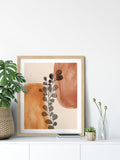 Mid-Century Modern Wall Art, Eucalyptus Art Print