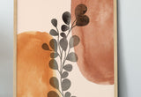 Mid-Century Modern Wall Art, Eucalyptus Art Print