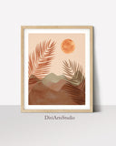 Mid-Century Modern Wall Art, Minimalist Desert Abstract Print