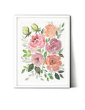 Peonies Wall Art Print, Floral Wall Art